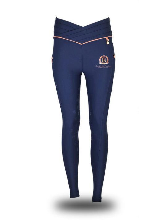 Maya Pleated Navy Leggings