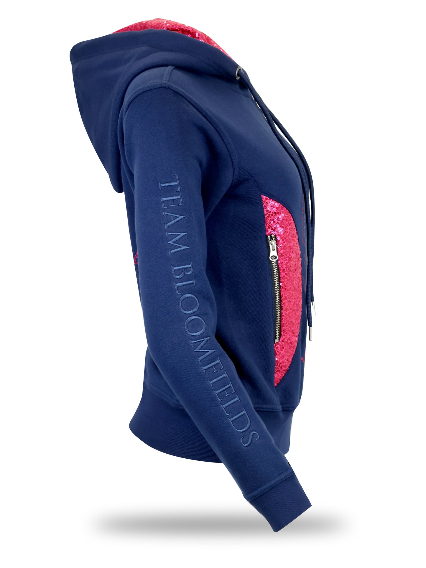 Ava Navy & Hot Pink Sequin Hoodie