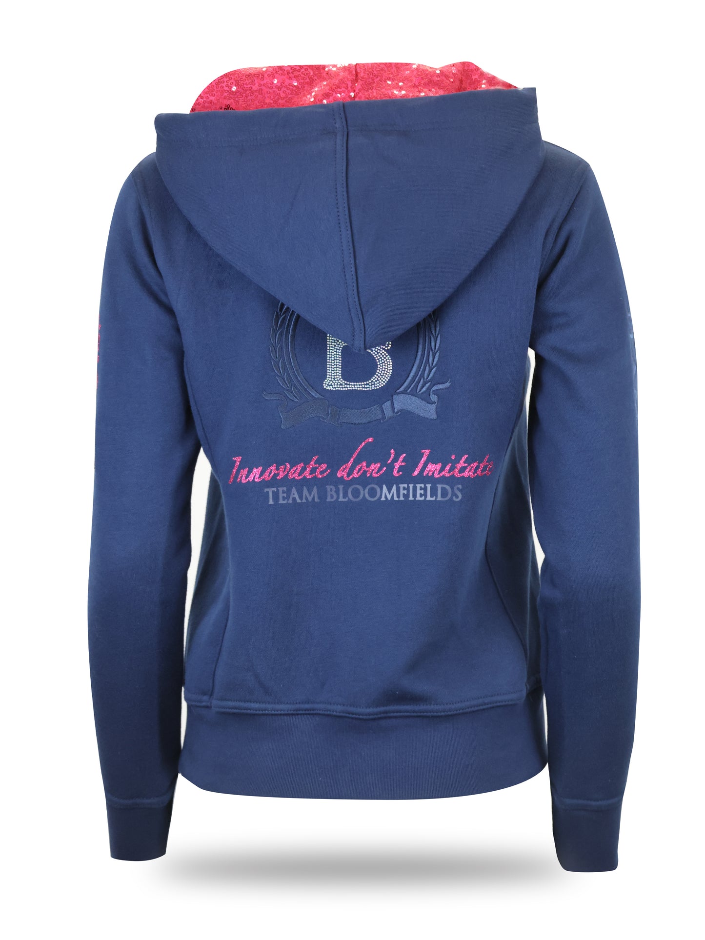 Ava Navy & Hot Pink Sequin Hoodie
