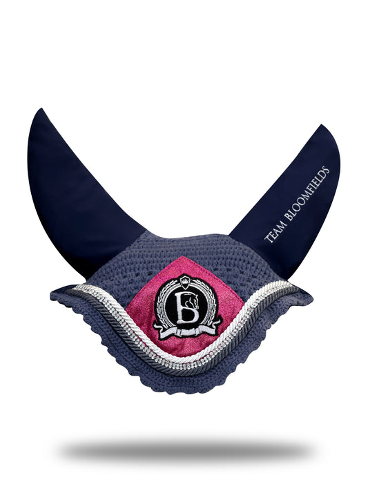 Bonnet - Navy & Hot Pink