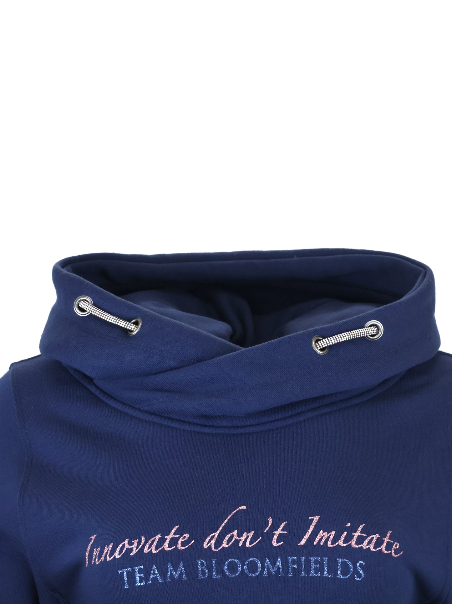 Amelia Mini Navy With Pink Cross Necked Hoodie