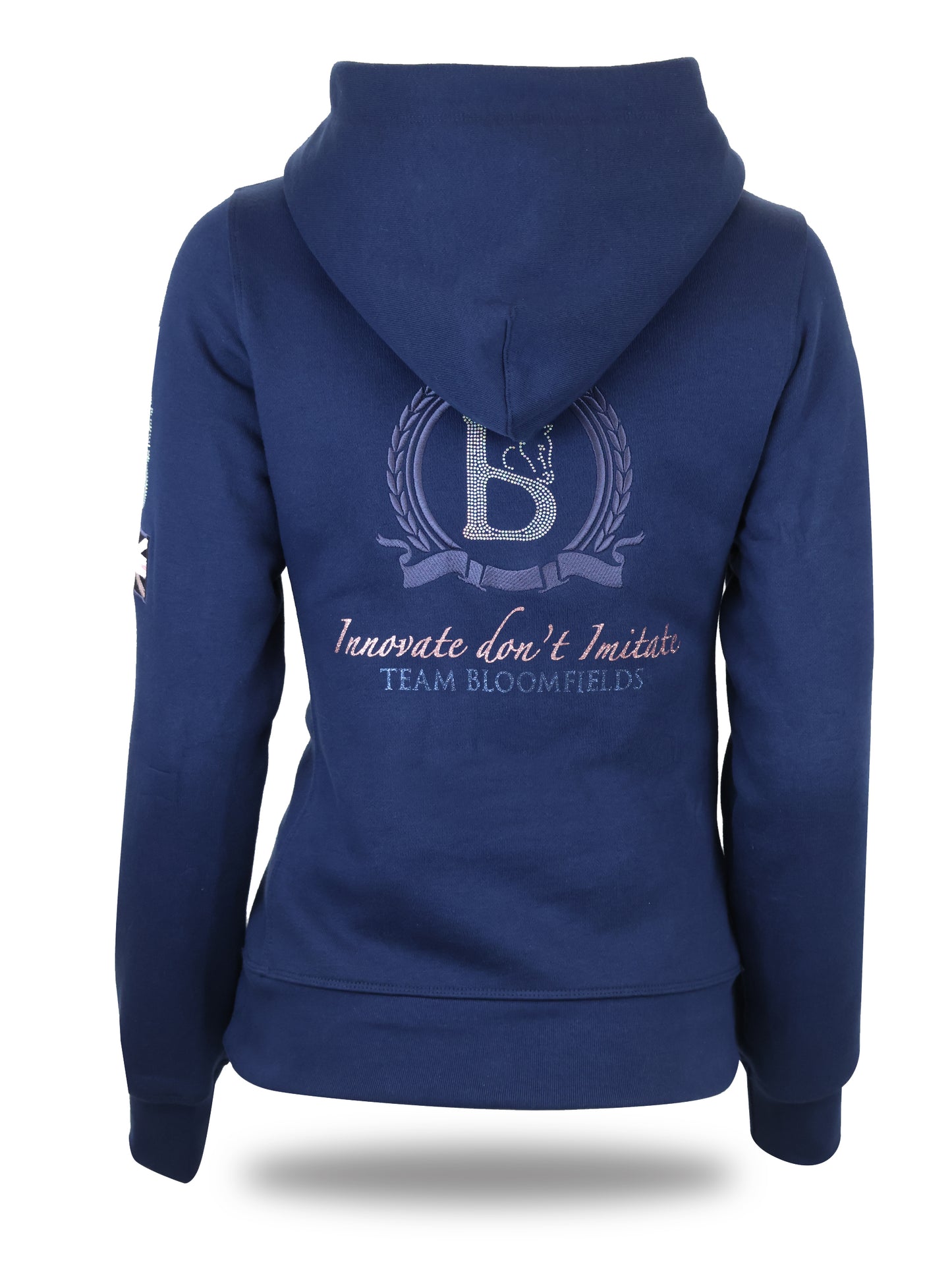 Amelia Mini Navy With Pink Cross Necked Hoodie