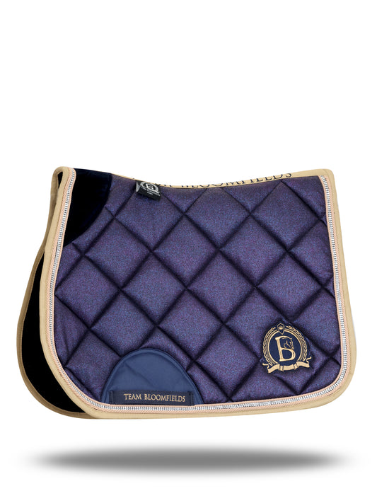 Navy Sparkle & Rose Gold GP Saddle Pad