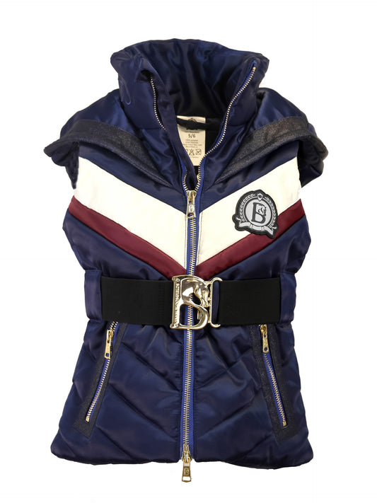 Ella Navy Hooded Mini Gilet