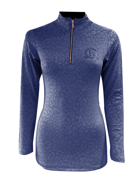 Leonora Navy Leopard Print Base Layer