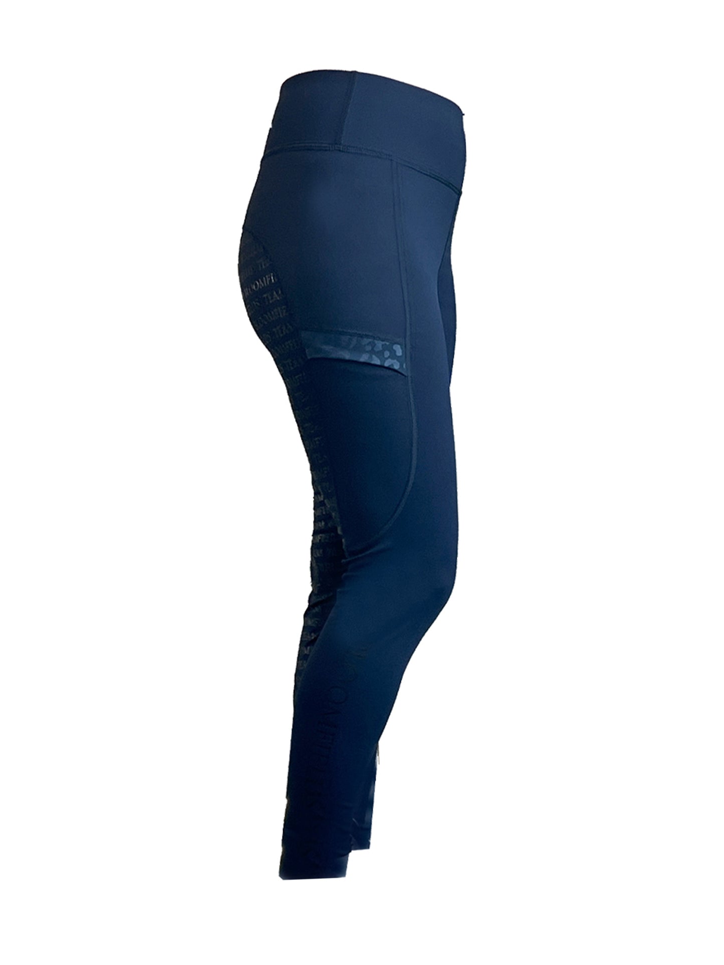 Leonora Navy & Navy Full Silicone Seat Riding Leggings