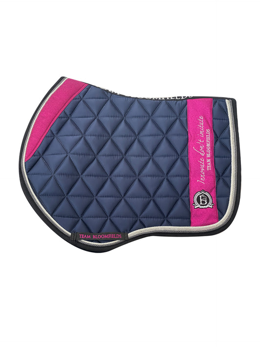 Navy & Hot Pink Glitter Jump Saddle Pad