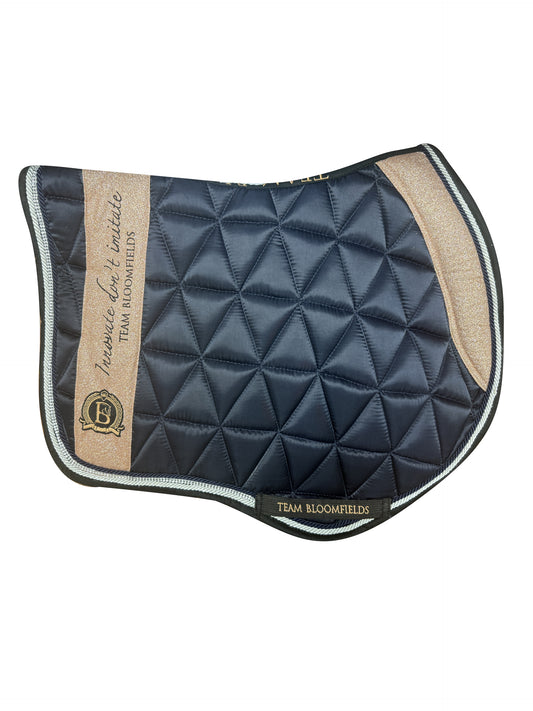 Navy & Champagne Glitter Saddle Cloth