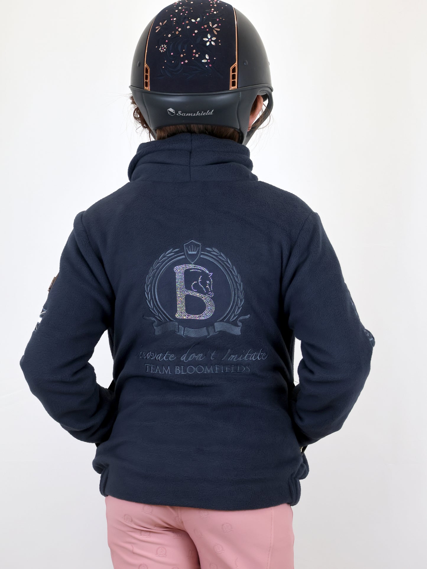 Mini Selena Navy Fleece Jacket