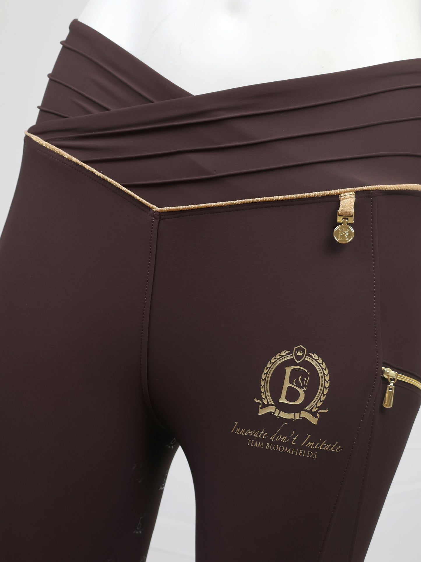 Mini Maya Chocolate Pleated leggings