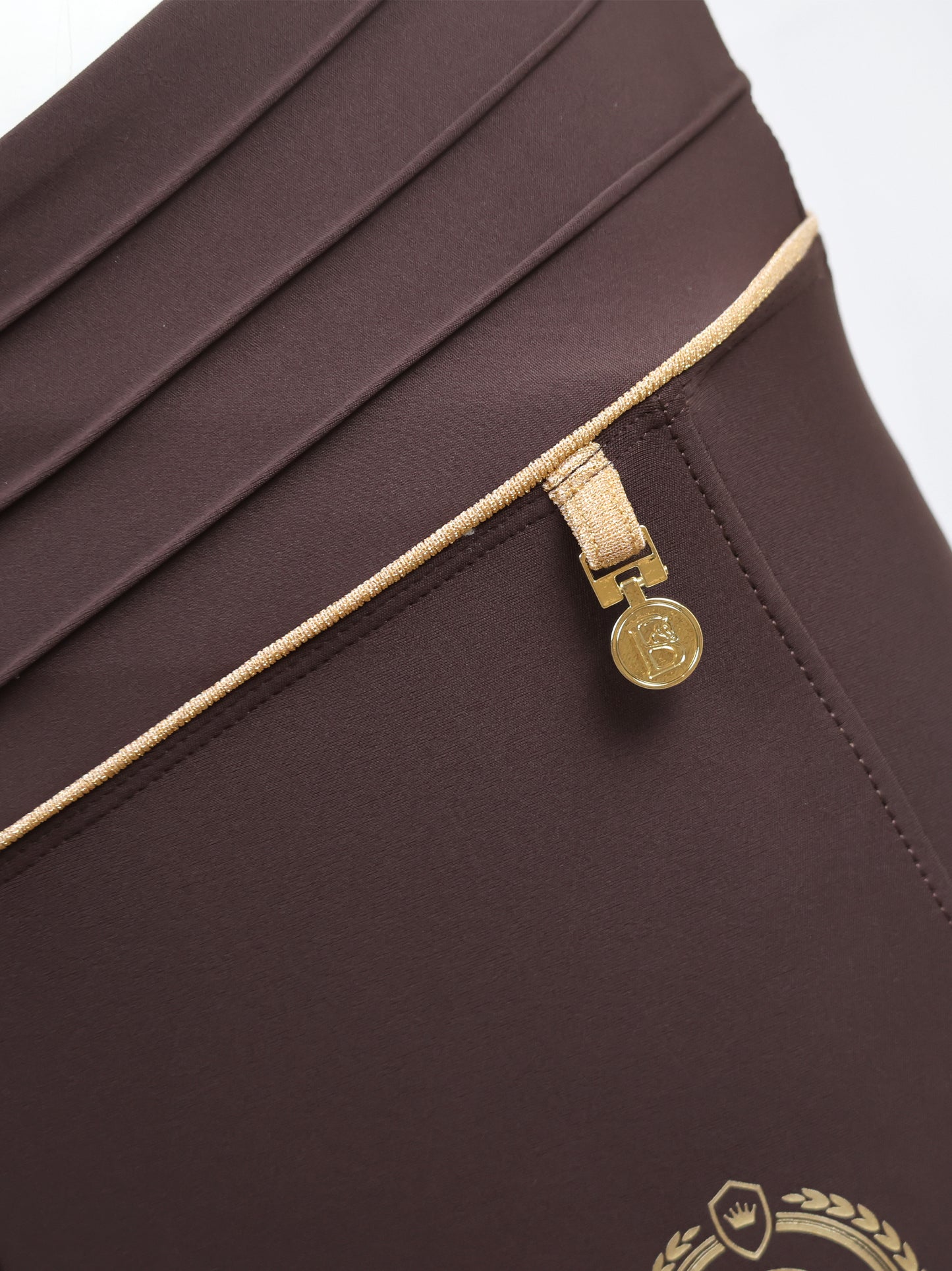 Maya Pleated Chocolate Leggings