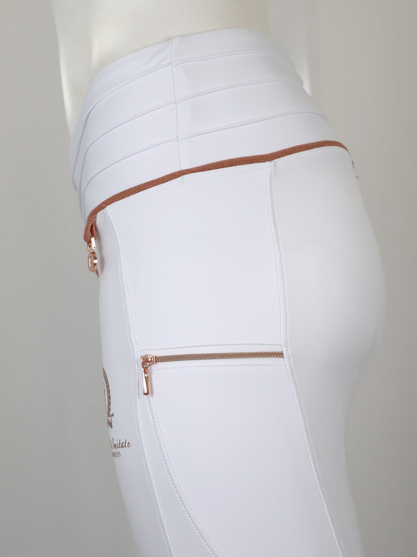 Maya Pleated White Leggings