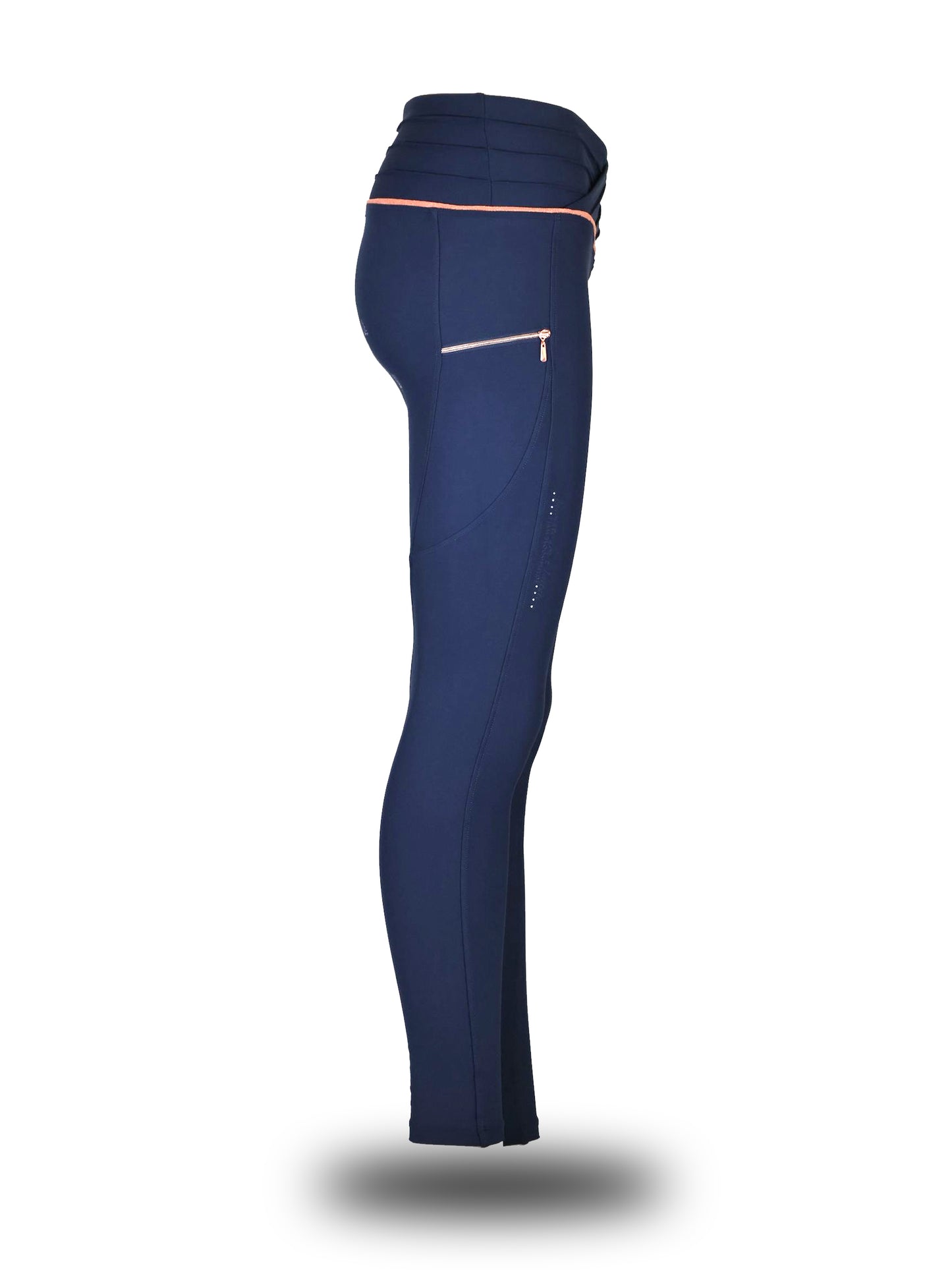 Maya Pleated Navy Leggings