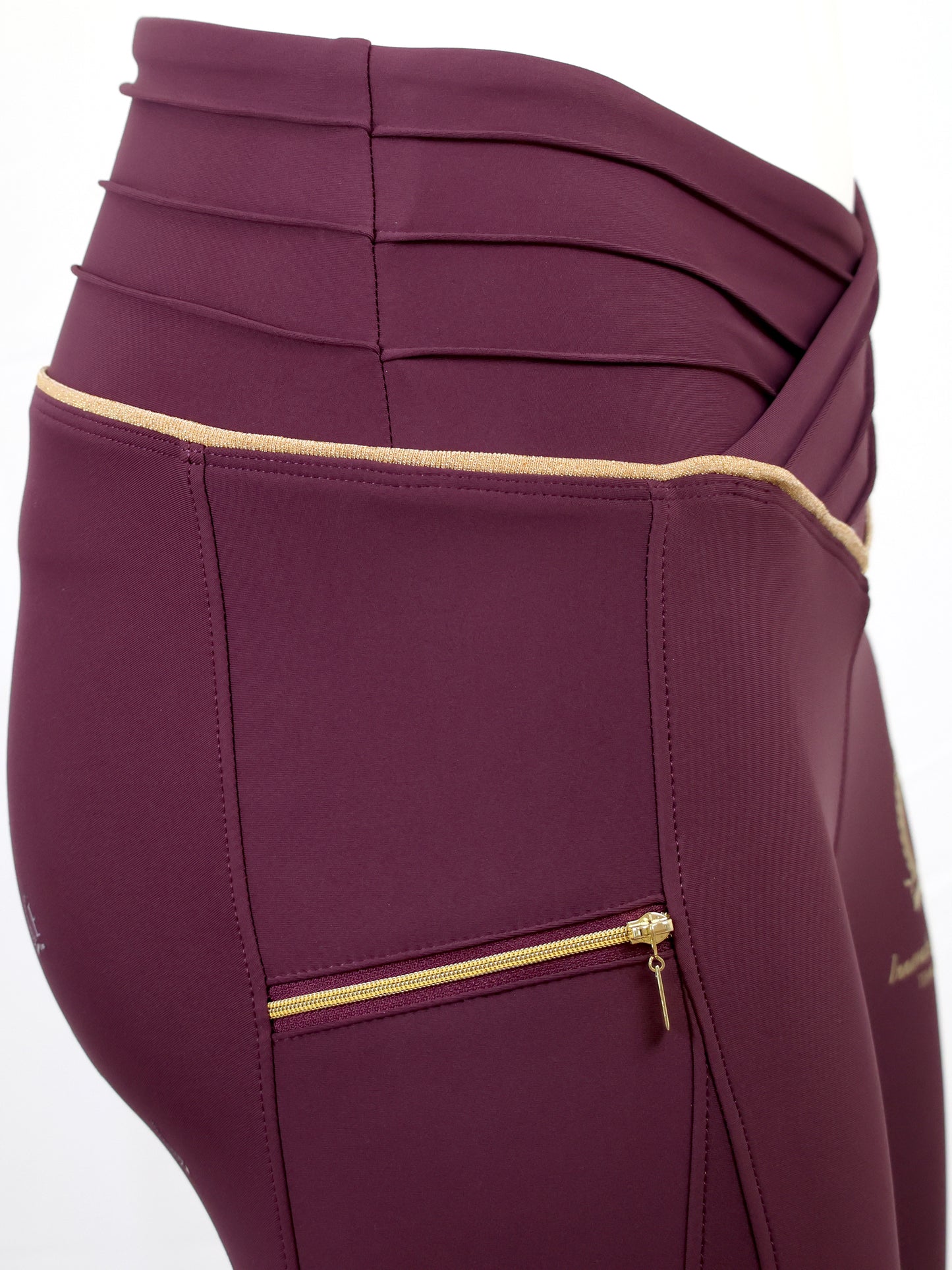 Maya Pleated Mulberry Leggings