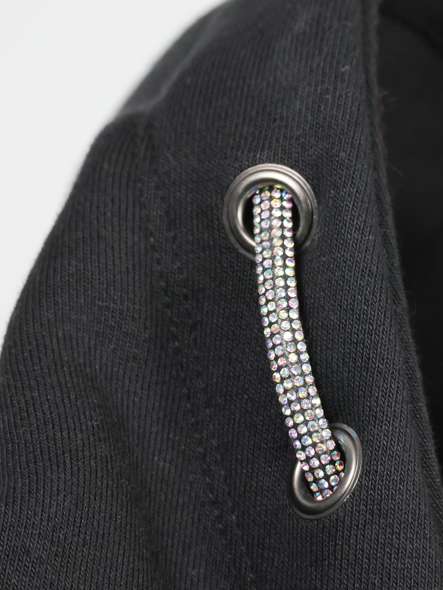 Amelia Black With Gold Cross Necked Adult's Hoodie