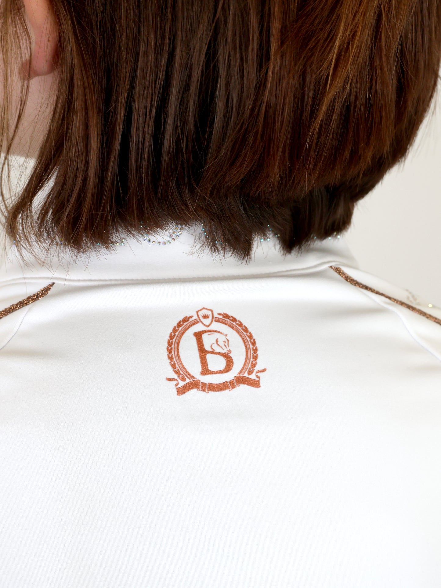 Chloe White Crystal Base Layer With Long Sleeves