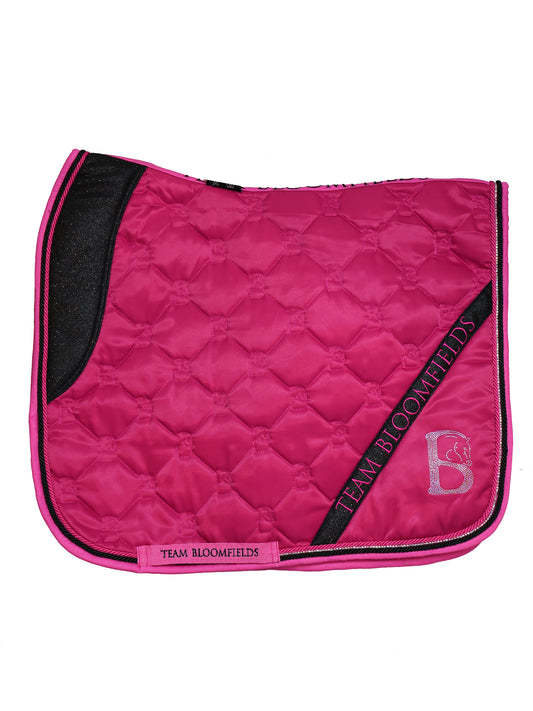 Hot Pink & Black Glitter Dressage Saddle Pad