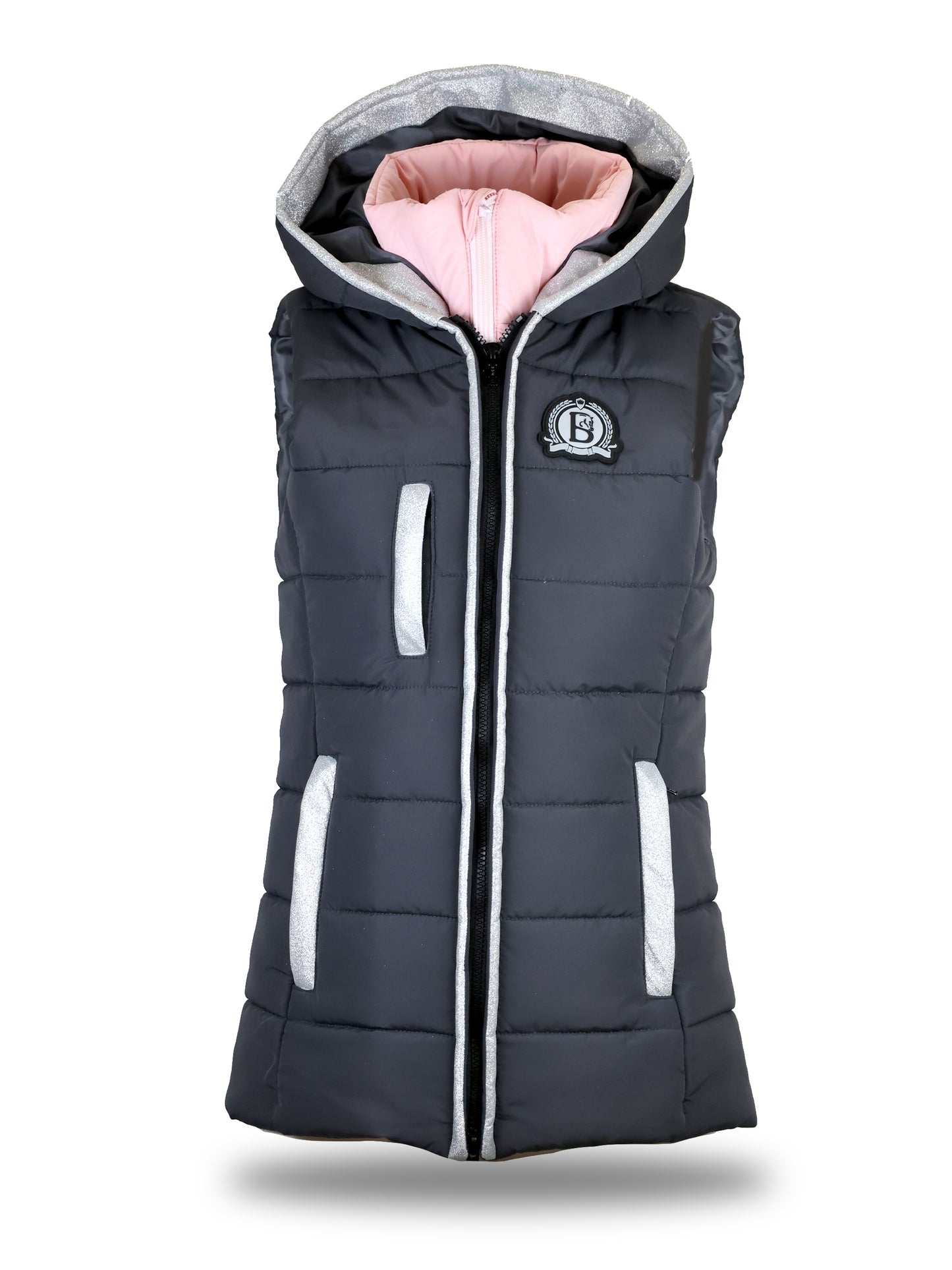 Legacy Dark Grey & Pink Gilet