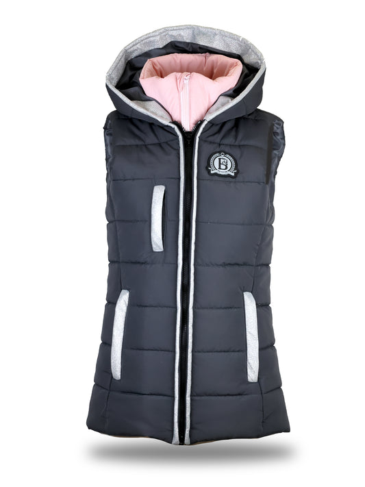 Legacy Dark Grey & Pink Gilet