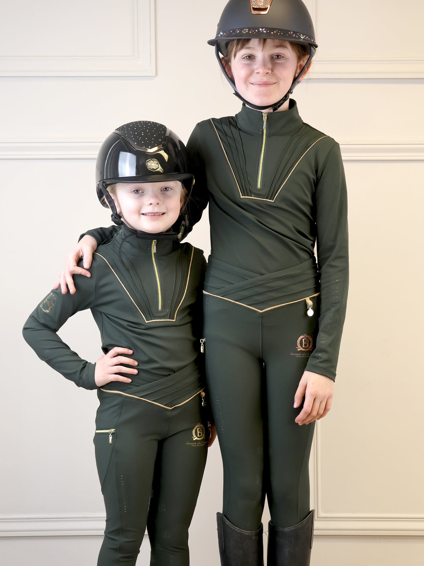 Mini Maya Olive Pleated leggings