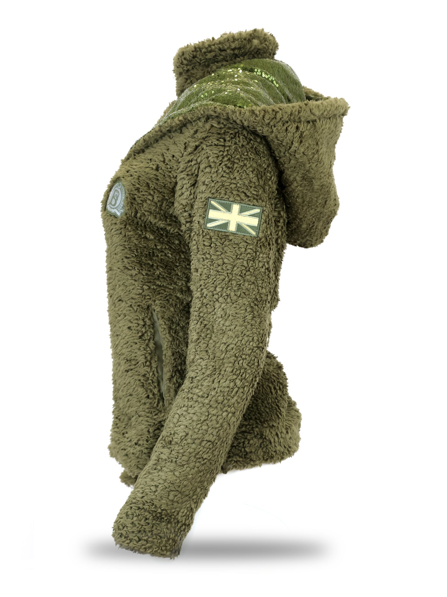 Taggie Olive Double Collar Teddybear Fleece