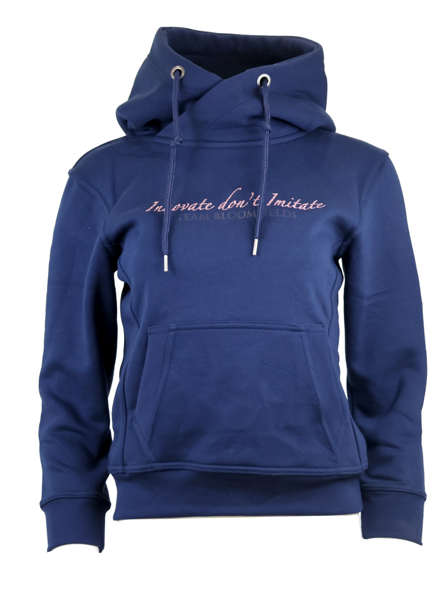 Orla Navy with Diamante Cross Necked Mini Hoodie