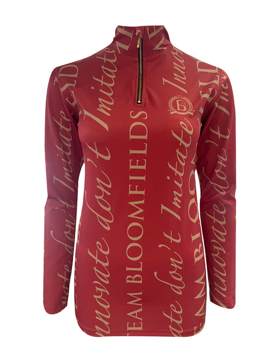 Big Print Burnt Orange Base Layer