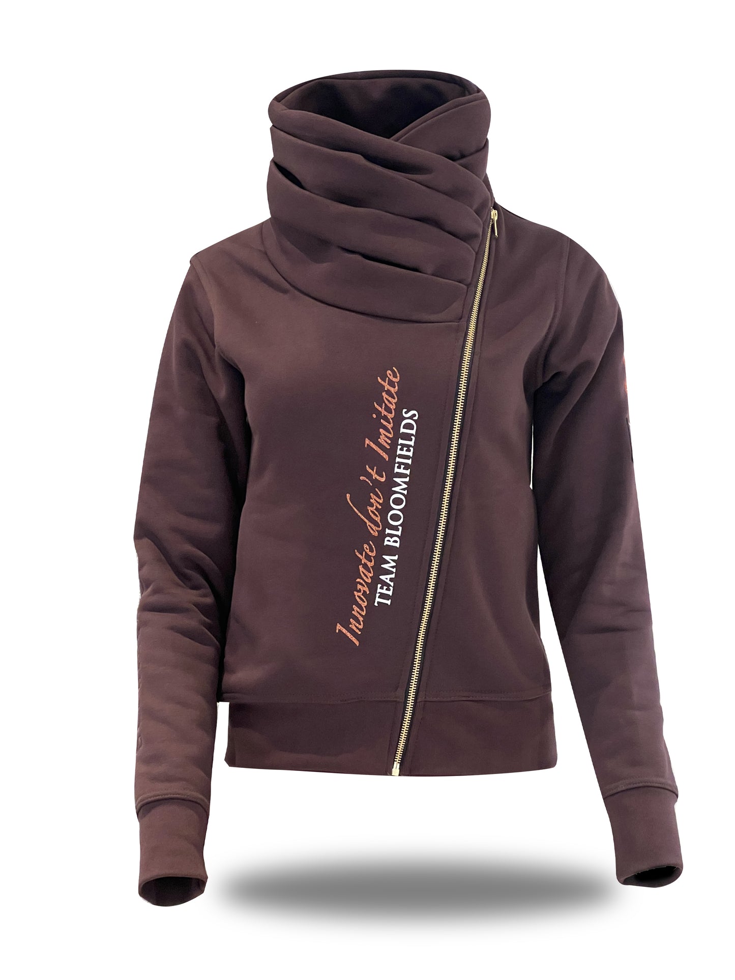 Sabrina Seal Brown Mini Ruffle Collar Top