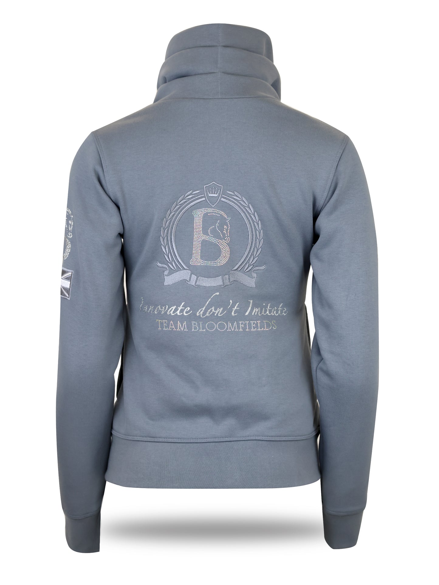 Sabrina Denim Grey Ruffle Collar Adult's Top