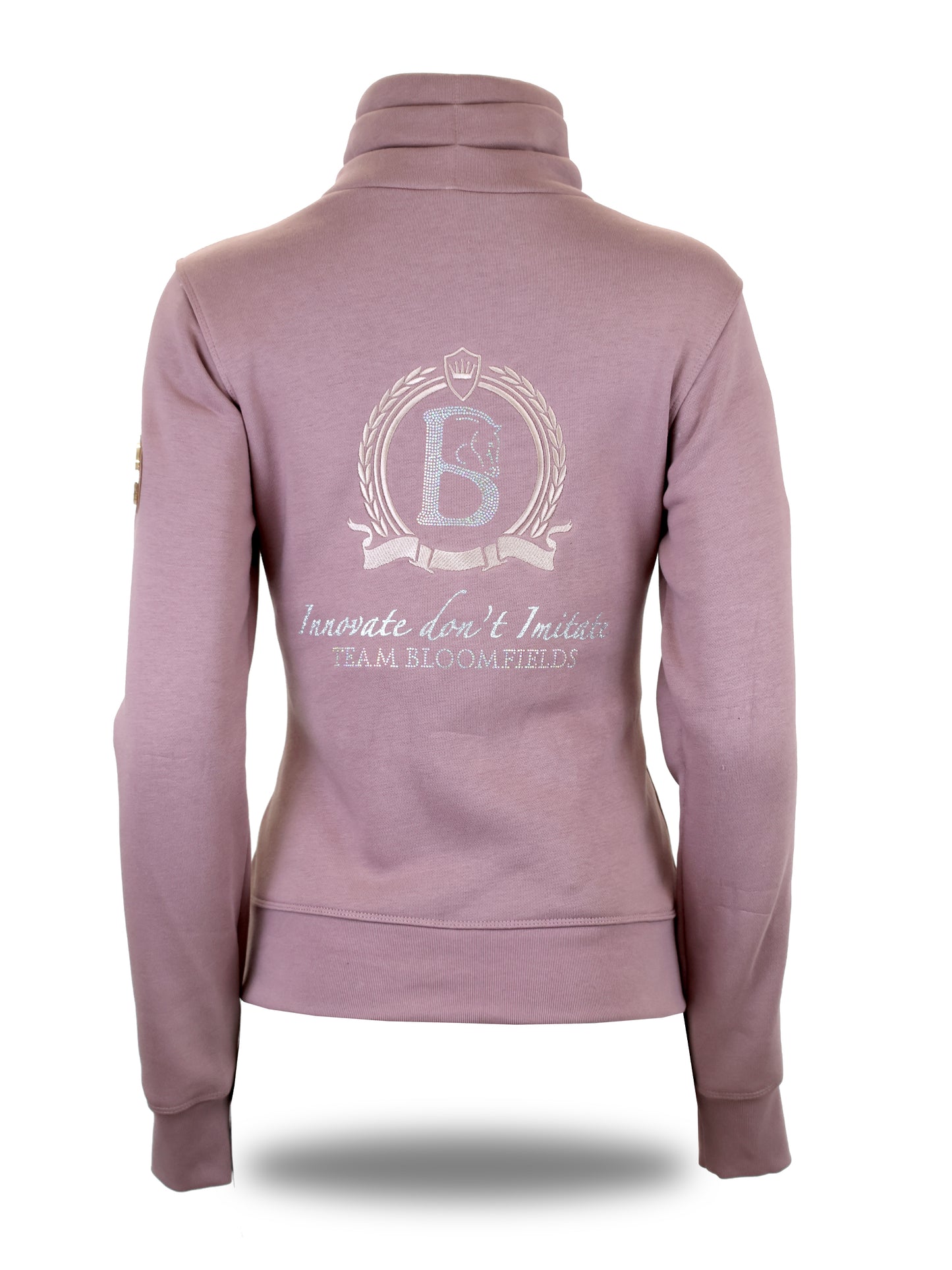 Sade in Heather & Silver Rhinestones & Quarter Zip Top
