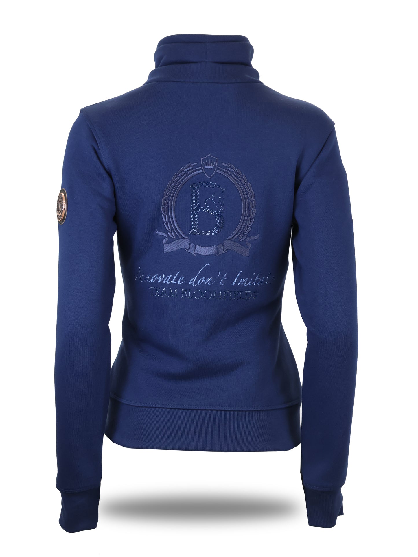 Sade in Navy & Navy Rhinestones & Quarter Zip Top