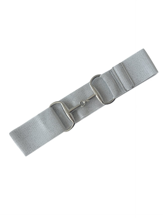 Metallic Silver & Silver Snaffle Belt