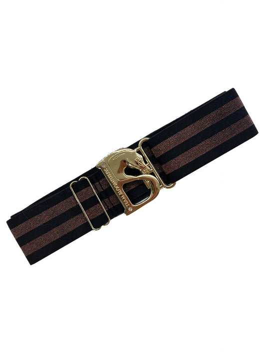 Black & Chocolate With Gold Bloomfields B Belt