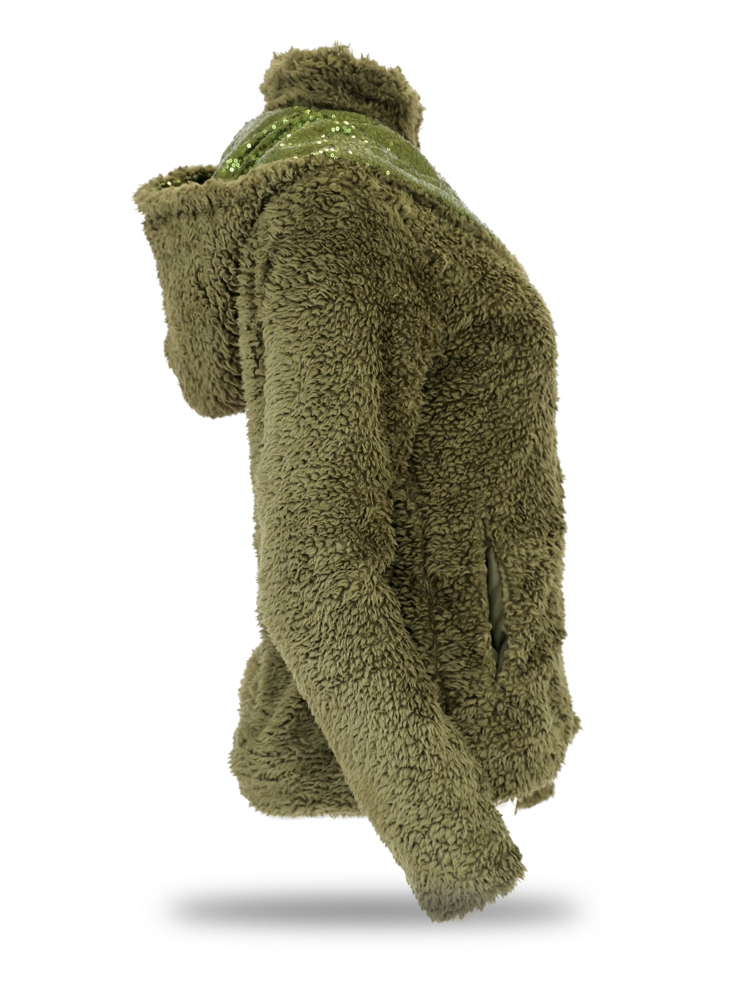 Taggie Olive Double Collar Teddybear Fleece