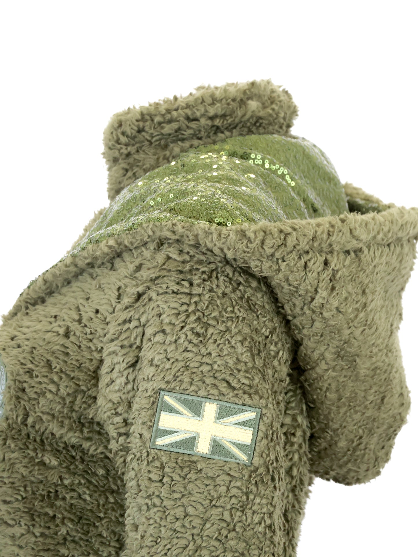 Taggie Olive Double Collar Teddybear Fleece