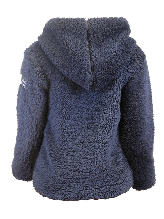 Taggie Navy Double Collar Teddybear Fleece