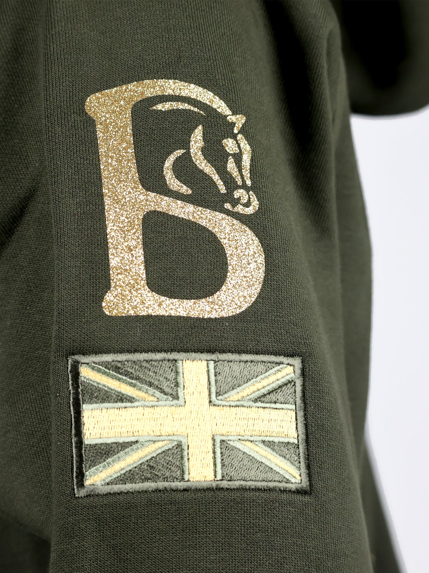 Amelia Olive with Gold Cross Necked Adult's Hoodie