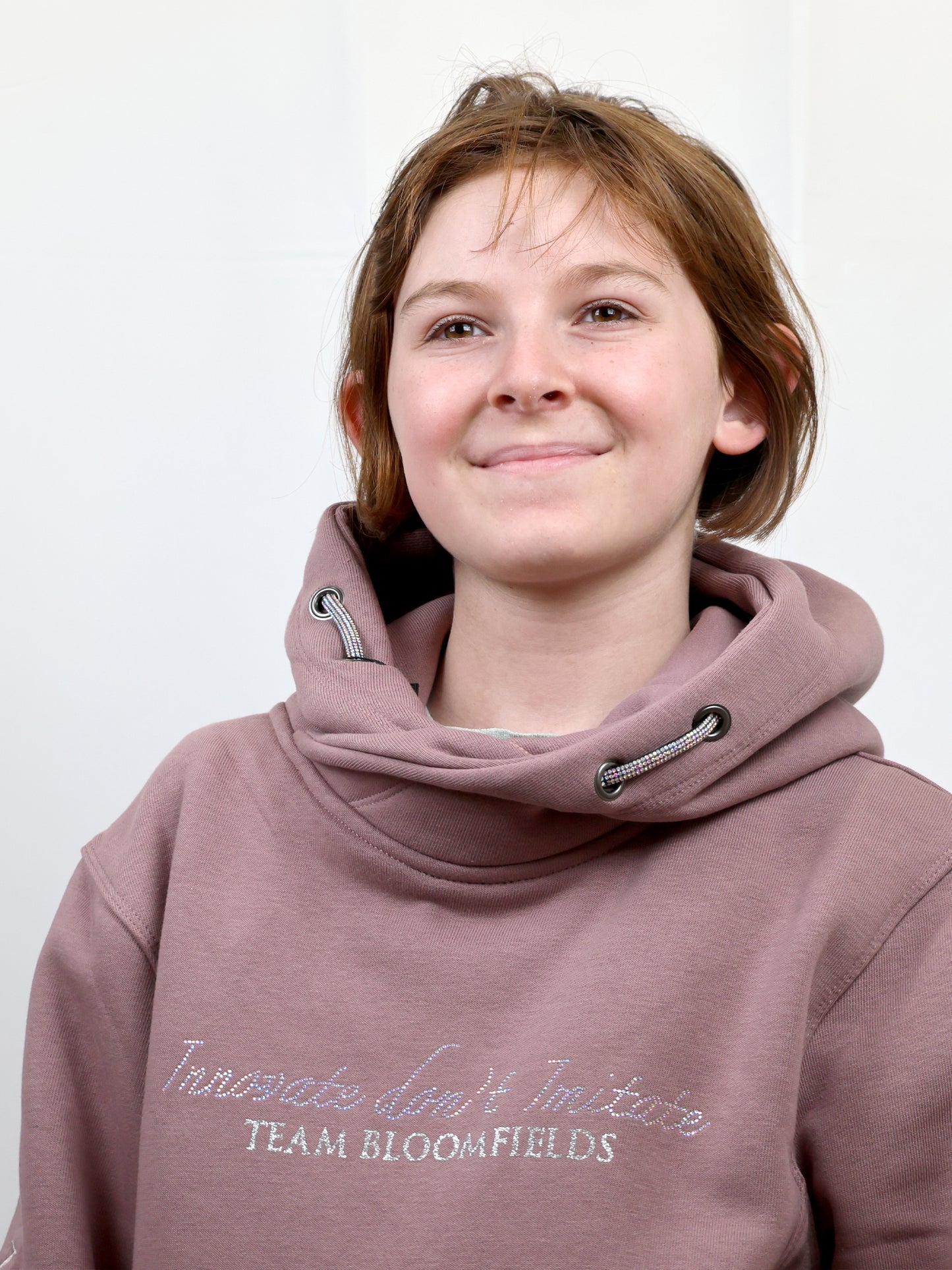 Amelia Mini Heather Cross Necked Hoodie