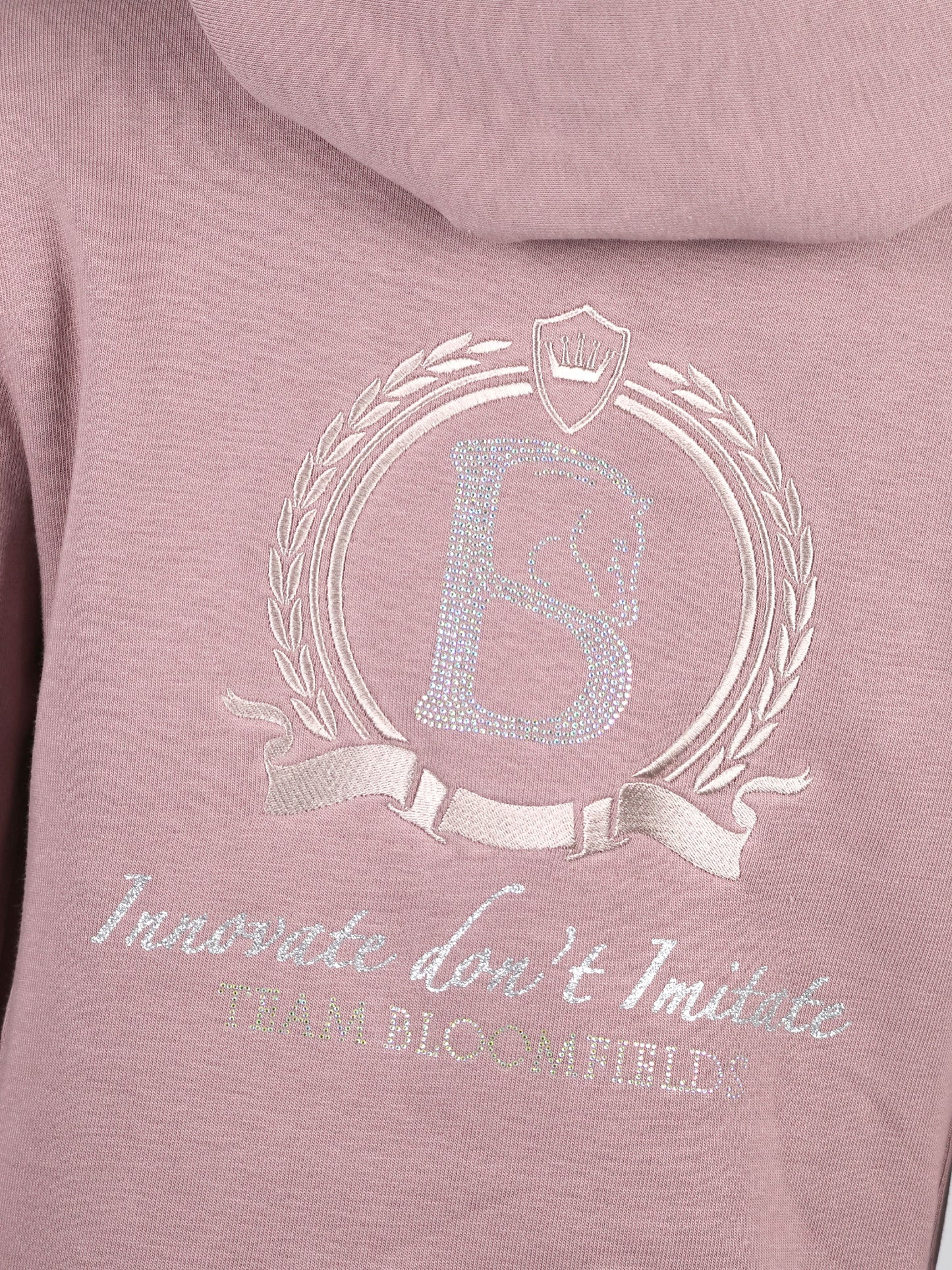 Amelia Heather with Silver Cross Necked Adult's Hoodie