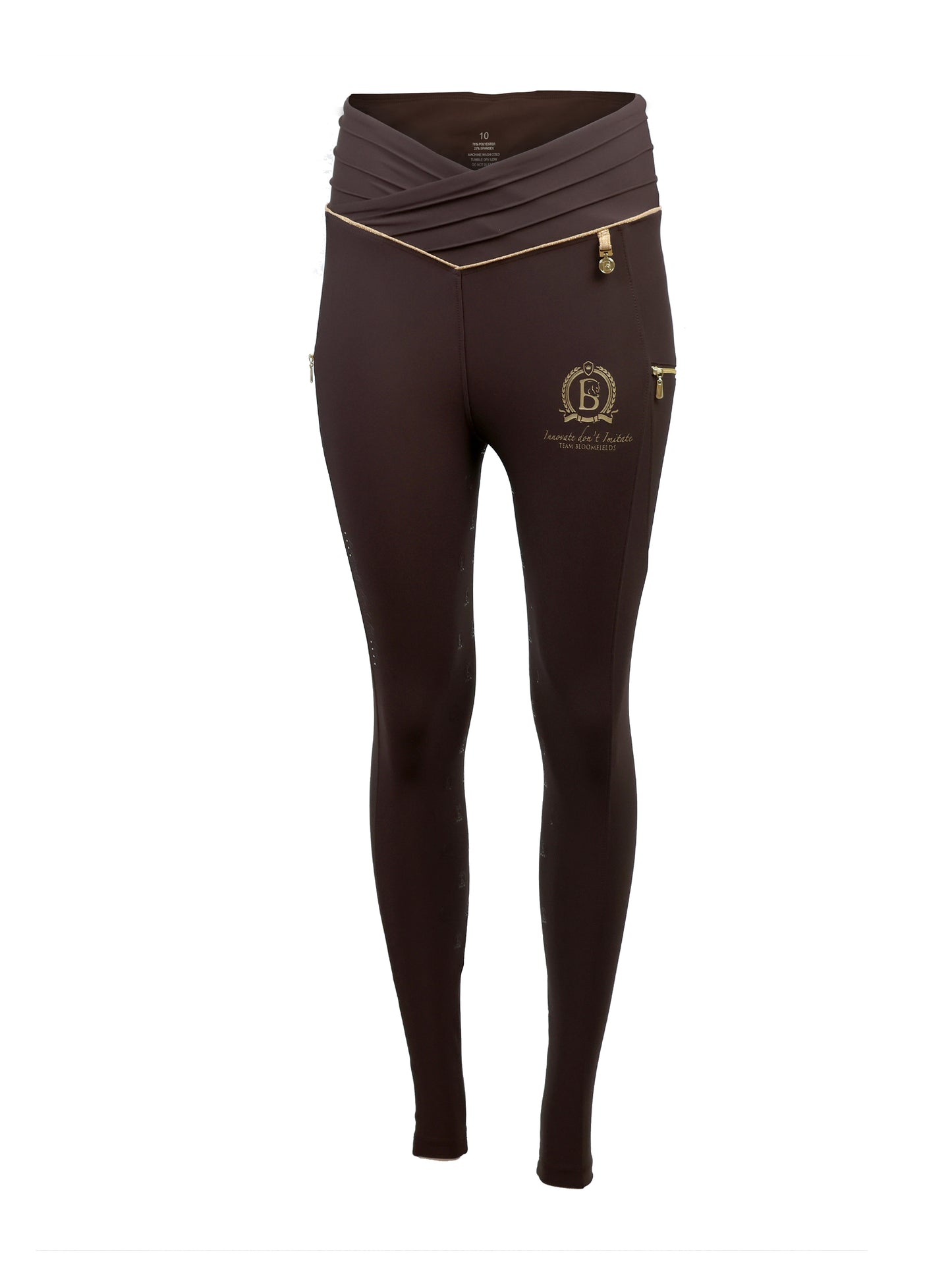 Mini Maya Chocolate Pleated leggings