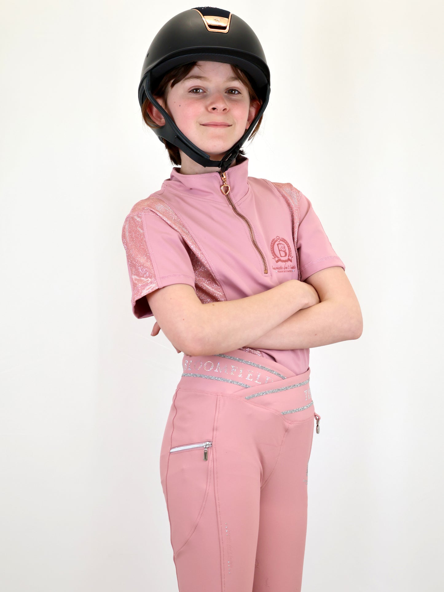 Glimmer Pink Mini Base Layer With Short Sleeves