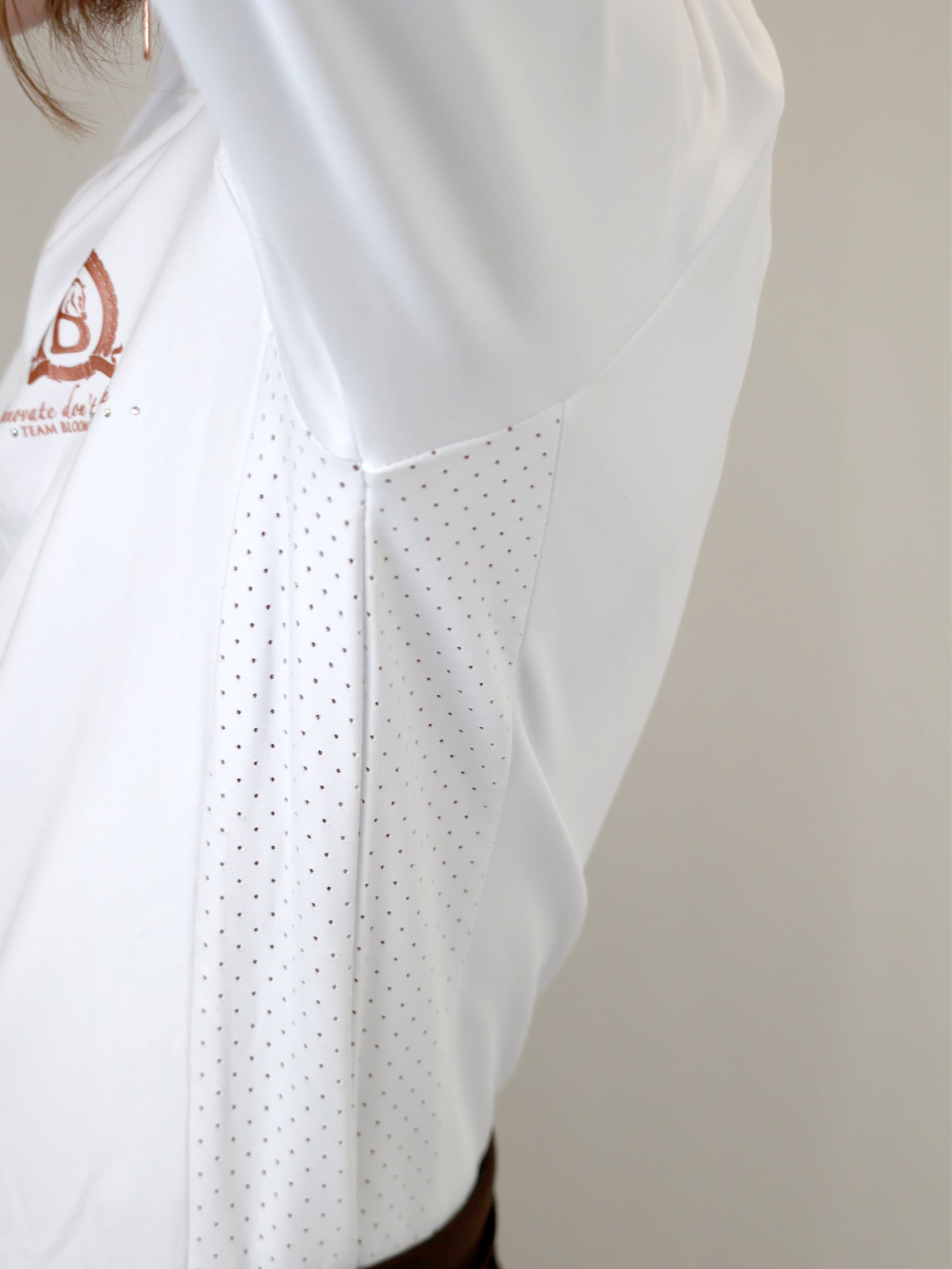 Chloe White Crystal Base Layer With Long Sleeves