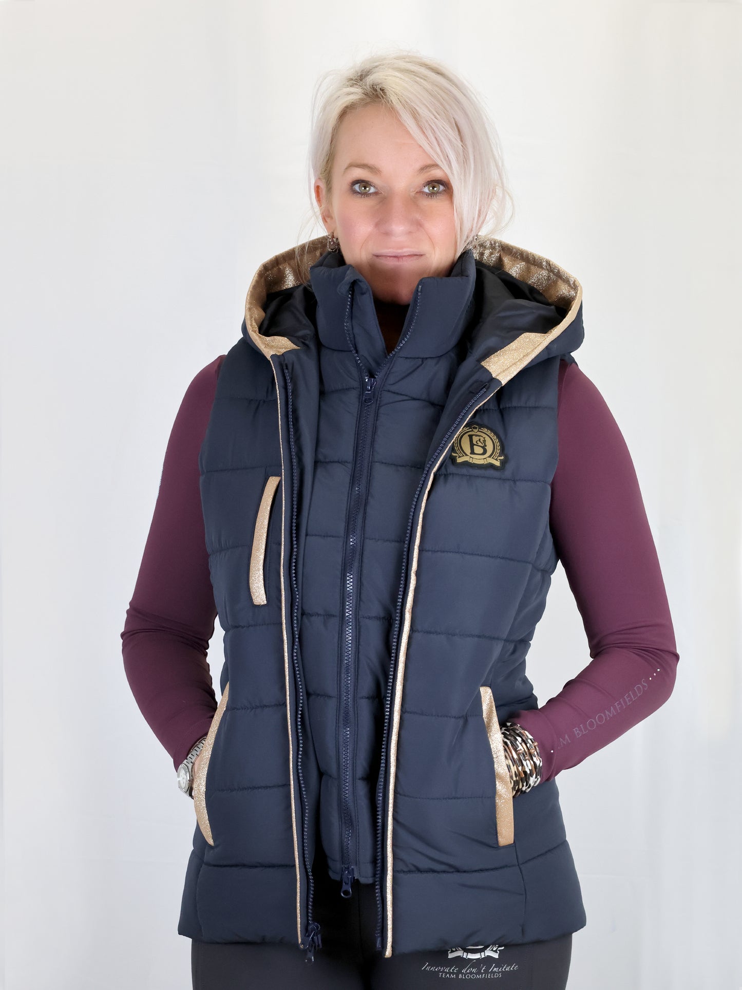 Legacy Navy & Champagne Gilet