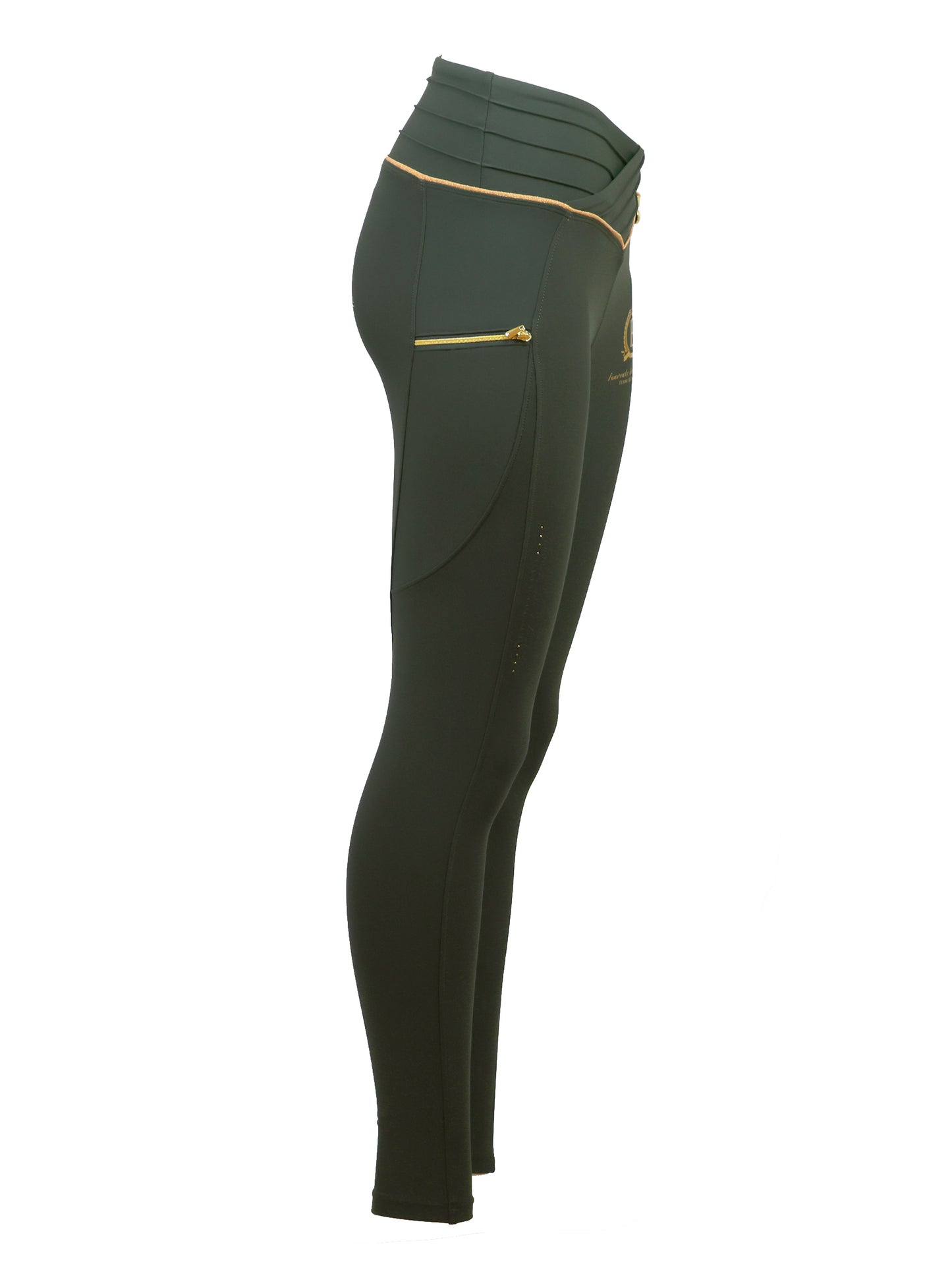 Mini Maya Olive Pleated leggings