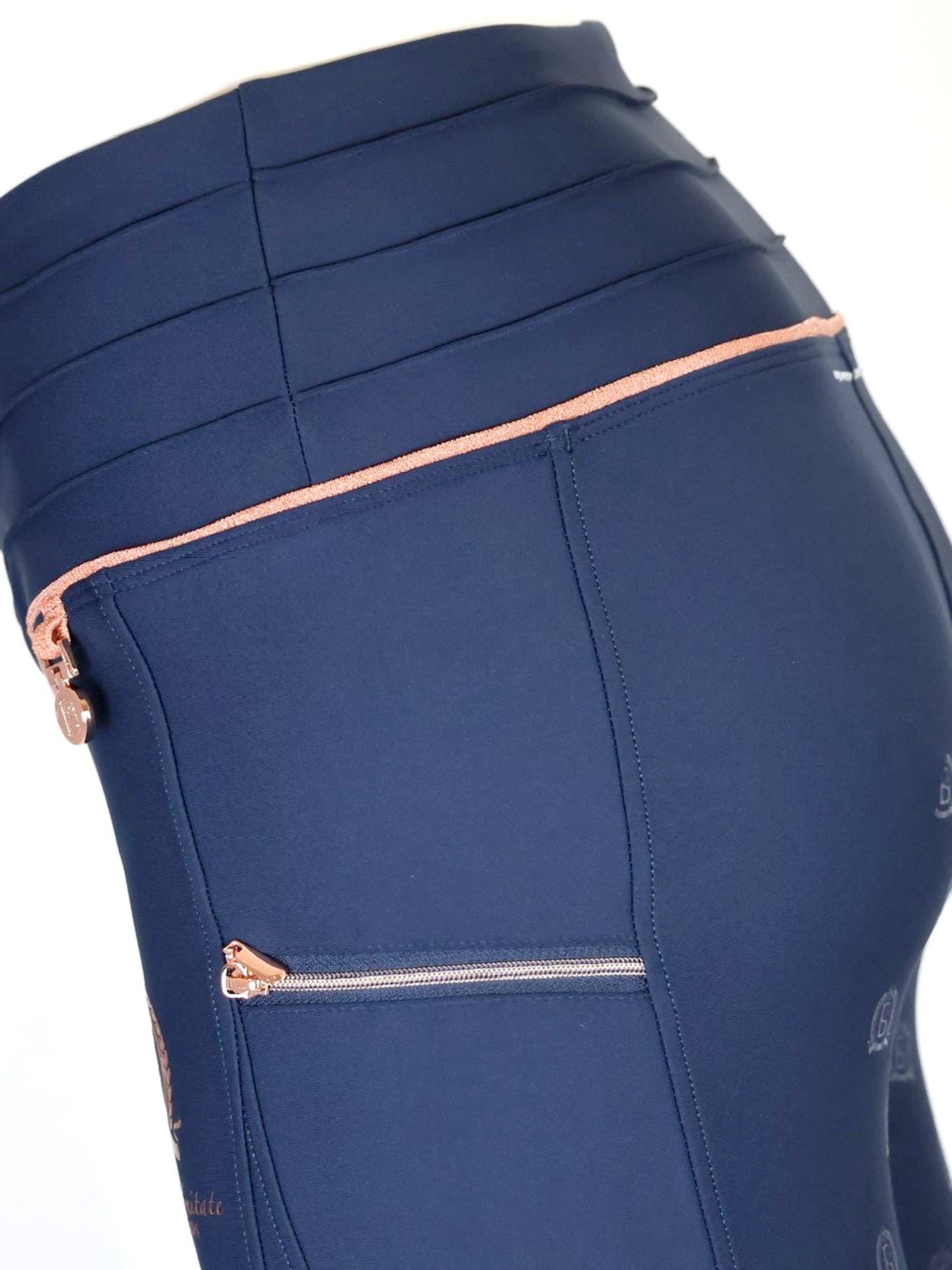 Maya Pleated Navy Leggings