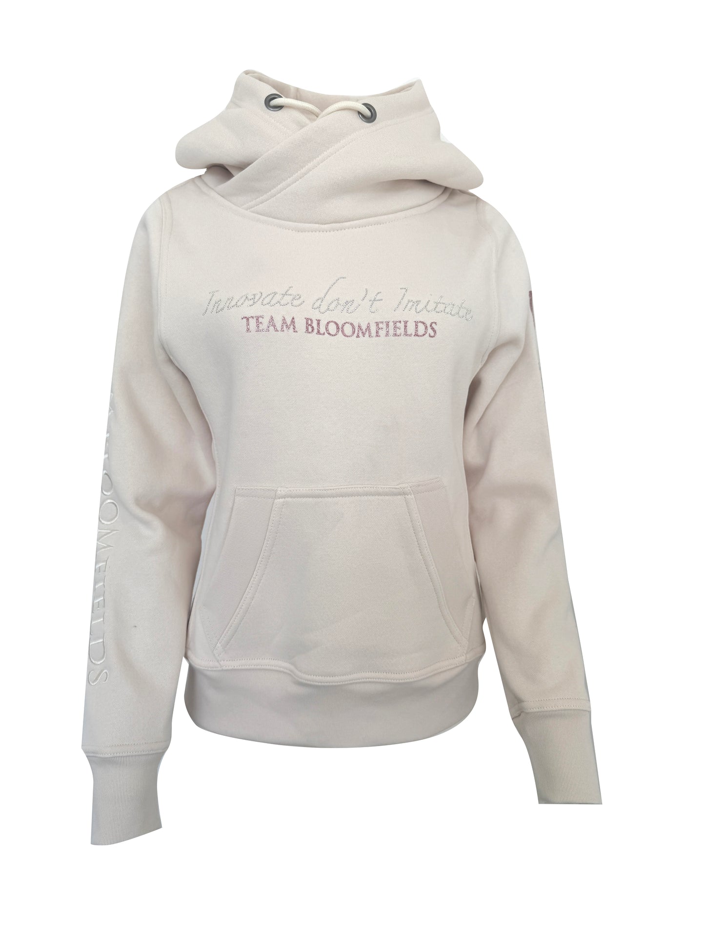 Orla Cream With Diamanté Wording Cross Necked Mini Hoodie