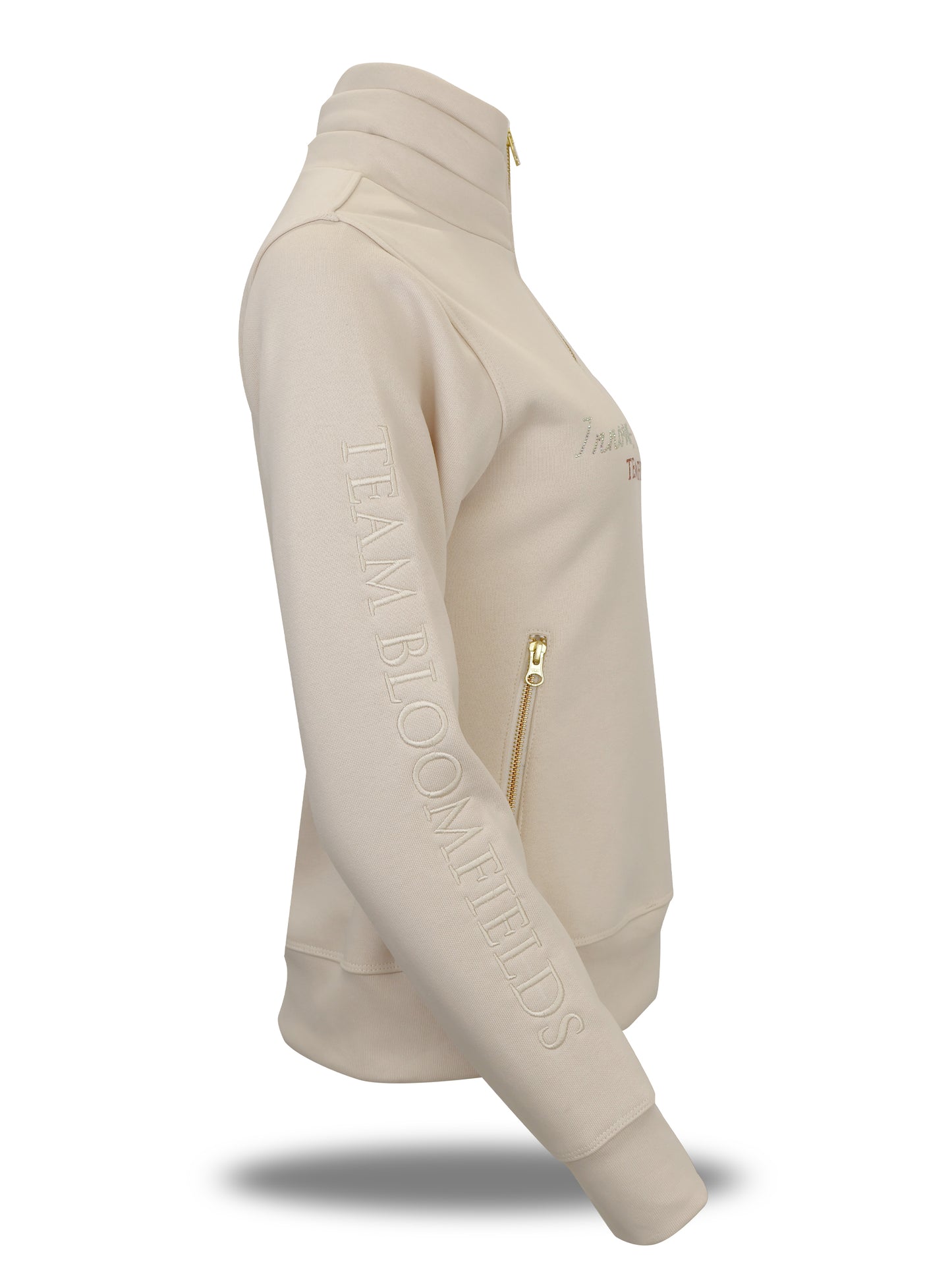 Sade in Winter White with Quarter Zip Top