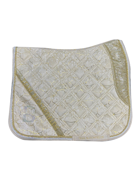 Electra Cream and Gold Dressage Saddle Pad