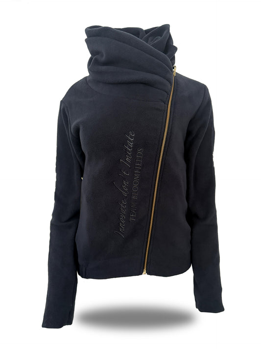 Selena Black Fleece Jacket